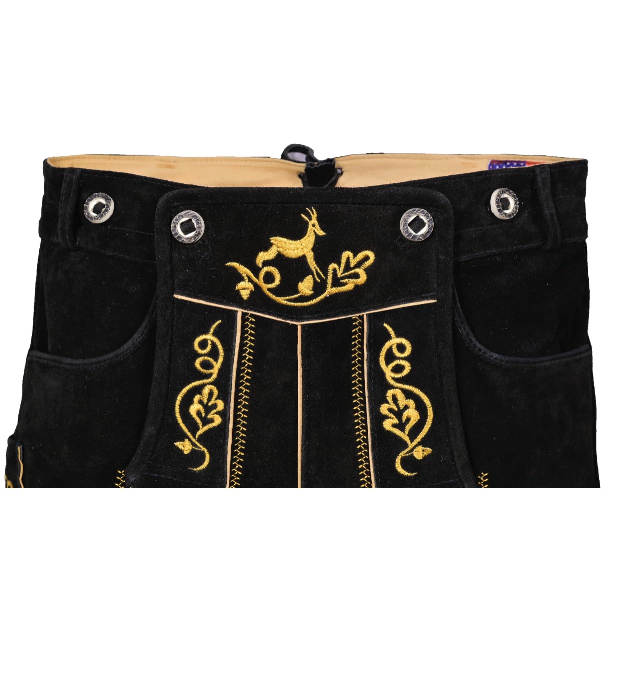 QUALITY WEARS USA Men Lederhosen - Authentic Oktoberfest Lederhosen - German Bavarian Trouser- Lederhosen Men Costume