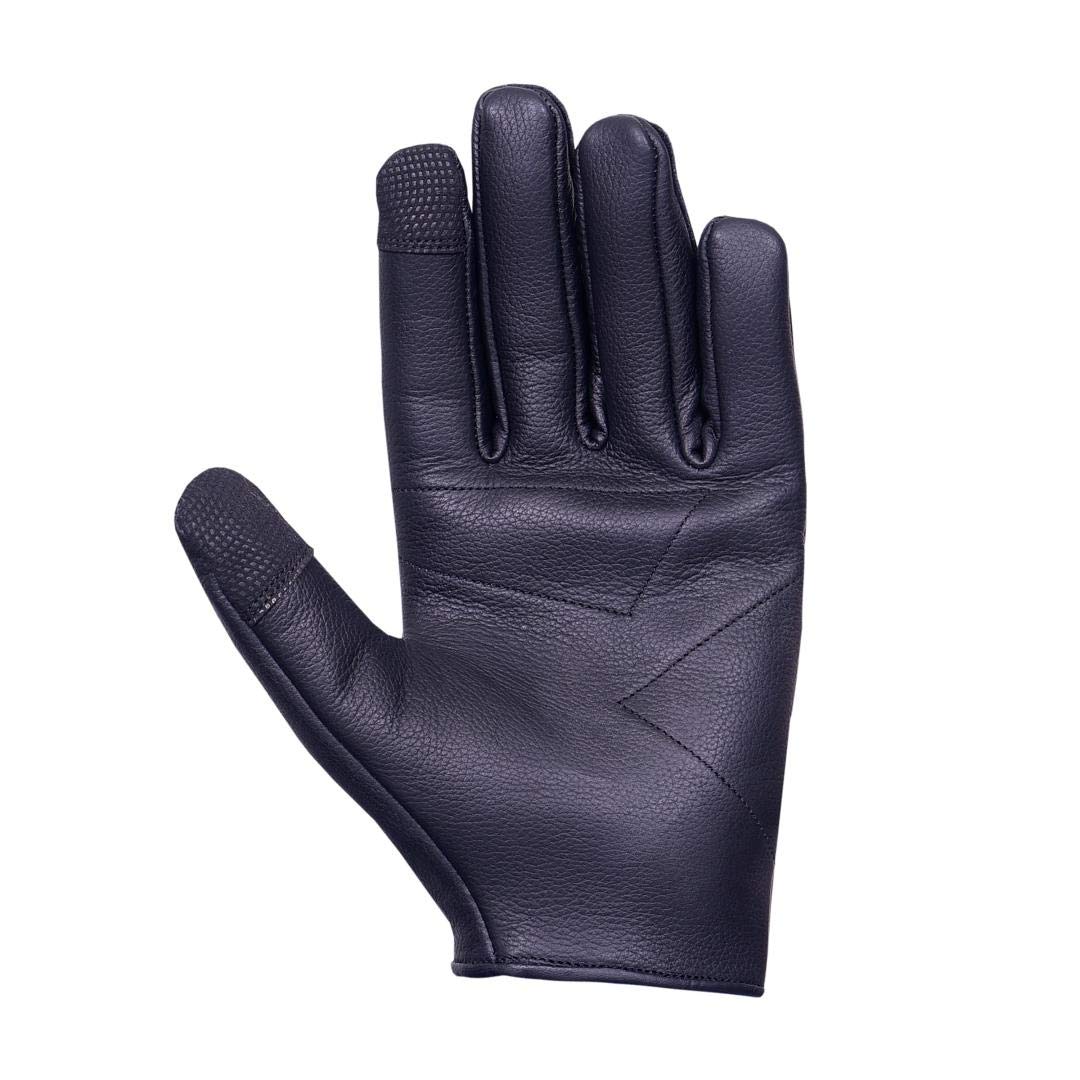 QUALITY WEARS USA Leather Motorcycle Touchscreen Gloves - Men Duty Search Gloves (S,M,L,XL,XXL,XXXL)