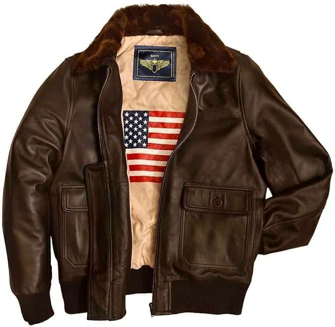 QUALITY WEARS USA Sheepskin Shearling Bomber Jacket Men 100% Natural Wool Fur Regular & Special Sizes (Antique-White Fur)