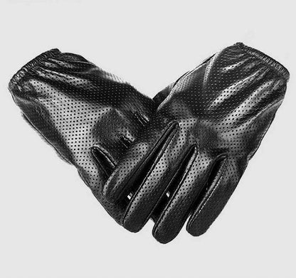 QUALITY WEARS USA Leather Gloves for Men - Leather Chauffeur Driving Gloves - Unlined Motorcycle Leather Gloves