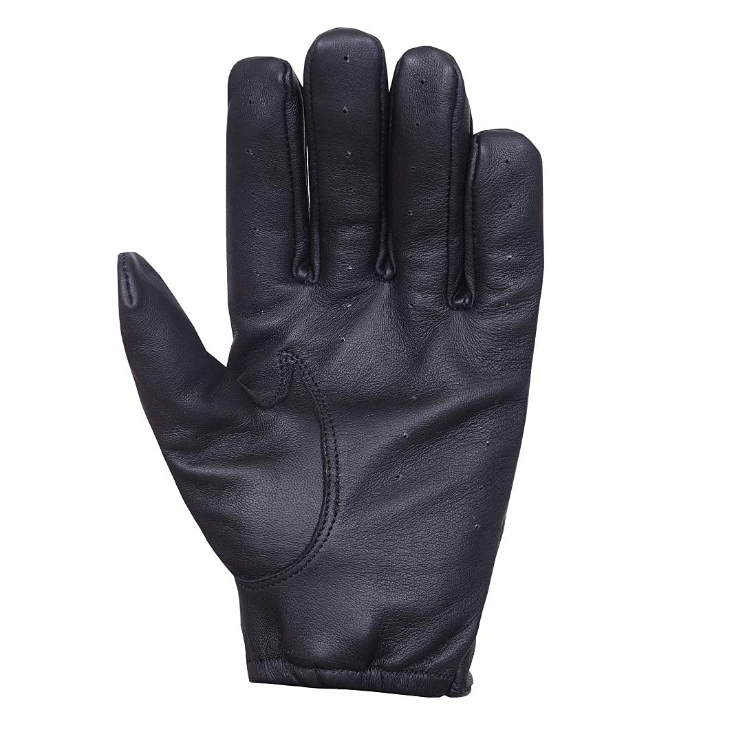 QUALITY WEARS USA Leather Driving Gloves Unlined - Motorcycle Racing Summer Gloves
