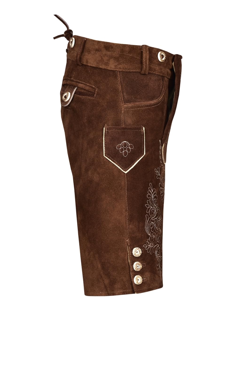 QUALITY WEARS USA Lederhosen Men - Authentic Lederhosen for Men, Oktoberfest Outfit - Style 2