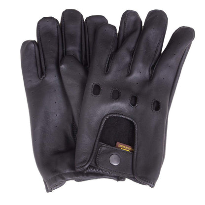 QUALITY WEARS USA Leather Unlined Driving Gloves Men - Duty Search Motorcycle Summer Gloves