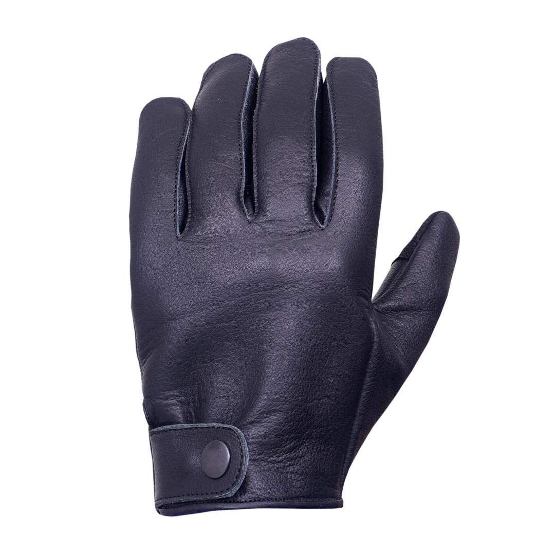 QUALITY WEARS USA Leather Motorcycle Touchscreen Gloves - Men Duty Search Gloves (S,M,L,XL,XXL,XXXL)