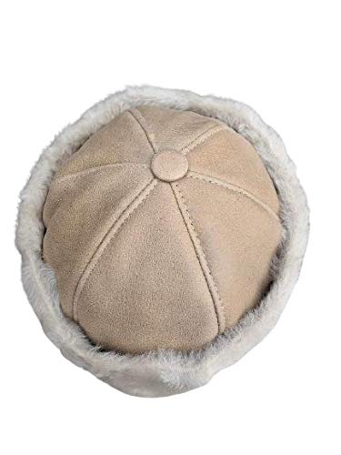 Unisex Sheepskin Beanie Hat -Russian Trapper Ushanka Aviator Winter hat