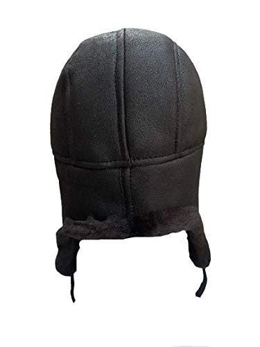 Unisex Double Face Leather Sheepskin Trapper Hat Russian Ushanka Aviator Fur hat Winter hat