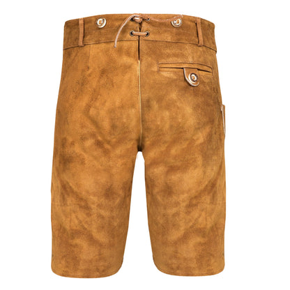 QUALITY WEARS USA Lederhosen Men - Authentic German Bavarian Lederhosen - Men Oktoberfest Lederhosen (Style 2)