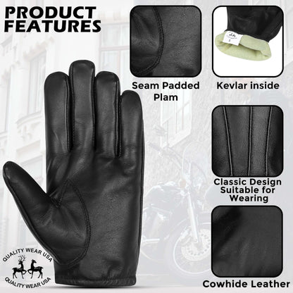 QUALITY WEARS USA MEN CUT RESISTANT GLOVES - UNISEX PATROL DUTY SEARCH GLOVES (Medium)