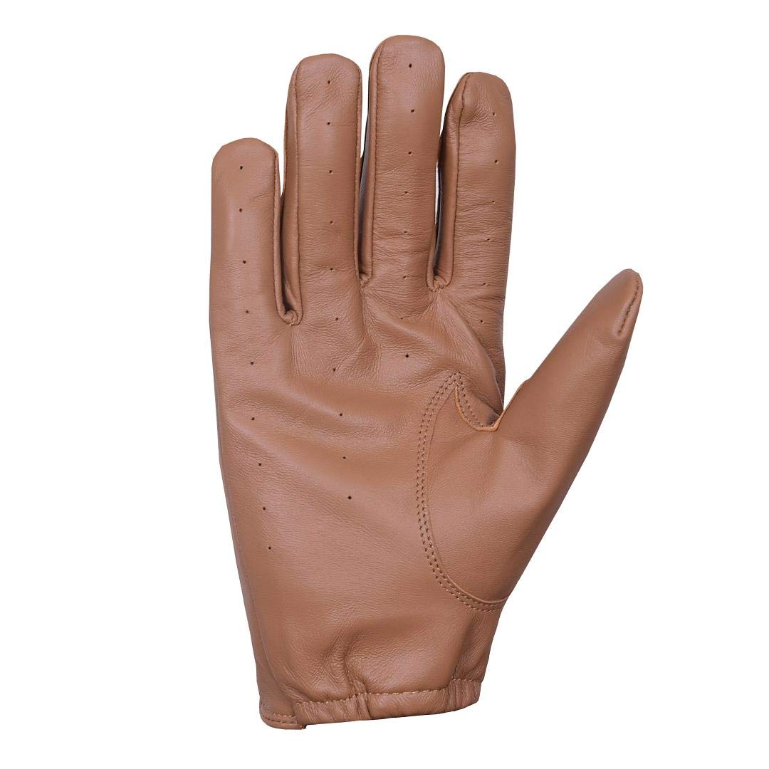 QUALITY WEARS USA Leather Unlined Driving Gloves Men - Duty Search Motorcycle Summer Gloves