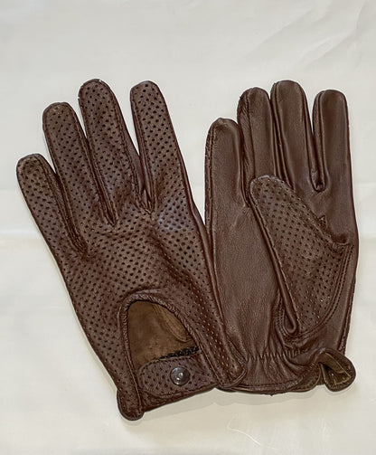 QUALITY WEARS USA Leather Unlined Driving Gloves Men - Duty Search Motorcycle Summer Gloves