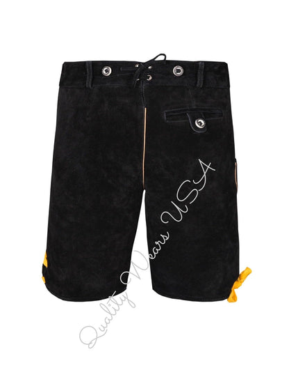 QUALITY WEARS USA Men Lederhosen - Authentic Oktoberfest Lederhosen - German Bavarian Trouser- Lederhosen Men Costume