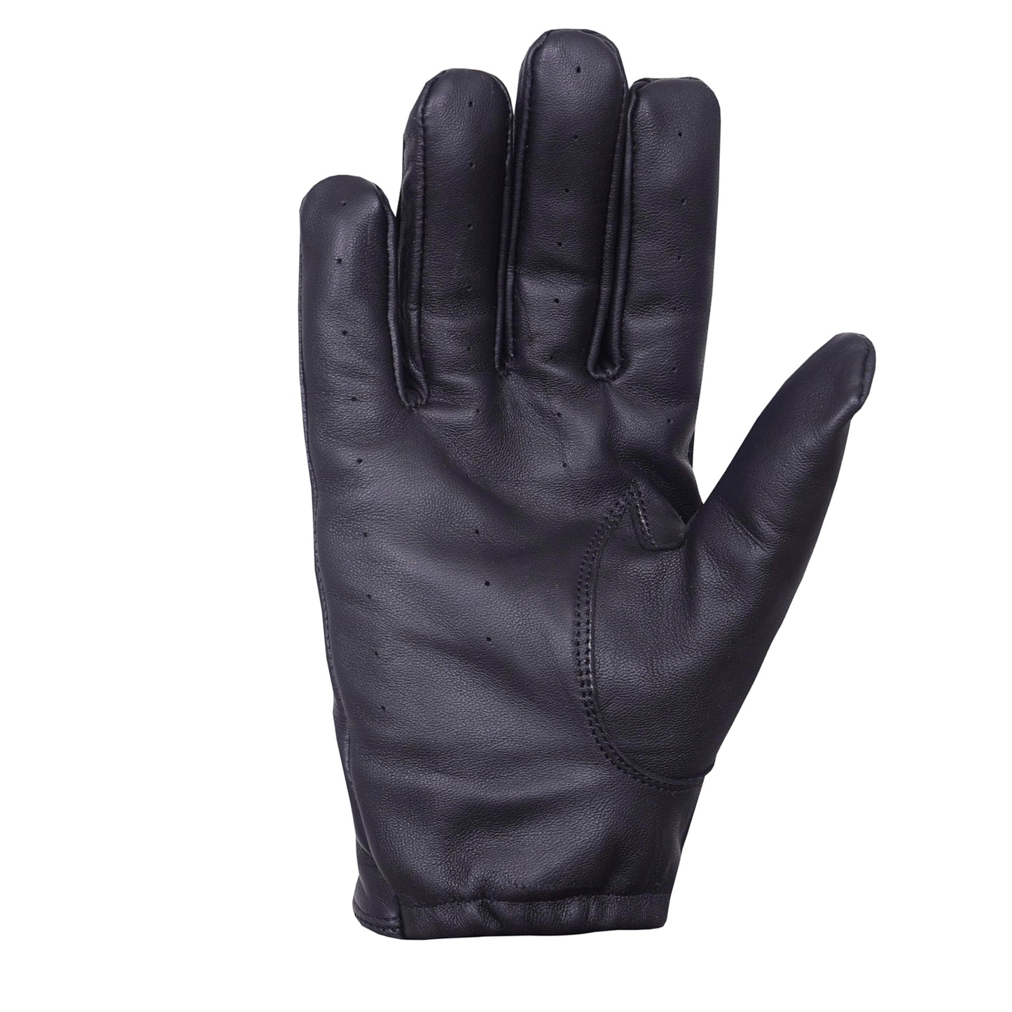 QUALITY WEARS USA Men’s Full-Fingered Leather Gloves for Men - Leather Driving Gloves - Motorcycle Racing Gloves