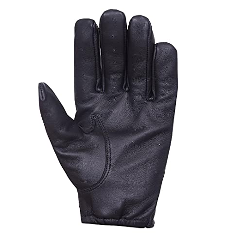 QUALITY WEARS USA Leather Driving Gloves Unlined - Motorcycle Racing Summer Gloves