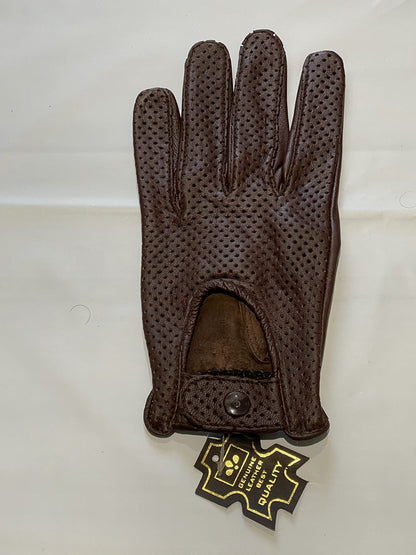 QUALITY WEARS USA Leather Unlined Driving Gloves Men - Duty Search Motorcycle Summer Gloves