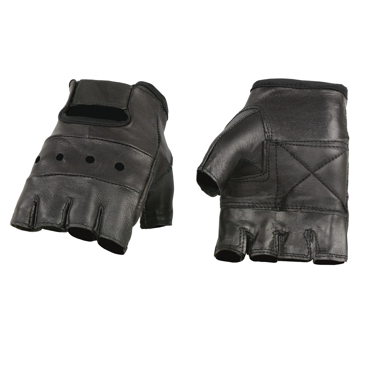 Interstate Leather Men's Basic Fingerless Gloves