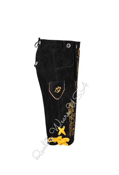 QUALITY WEARS USA Men Lederhosen - Authentic Oktoberfest Lederhosen - German Bavarian Trouser- Lederhosen Men Costume