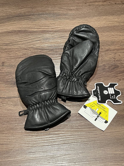 QUALITY WEARS USA Leather Winter Leather Mittens Men - Motorcycle Waterproof Mittens Outdoor Leather Mittens