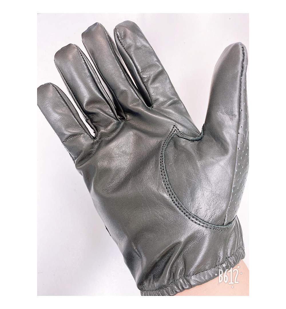 QUALITY WEARS USA Leather Gloves for Men - Leather Chauffeur Driving Gloves - Unlined Motorcycle Leather Gloves
