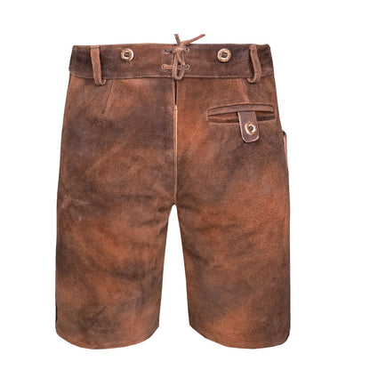 QUALITY WEARS USA Lederhosen Men - Authentic German Bavarian Lederhosen - Men Oktoberfest Lederhosen Rustic Bronze
