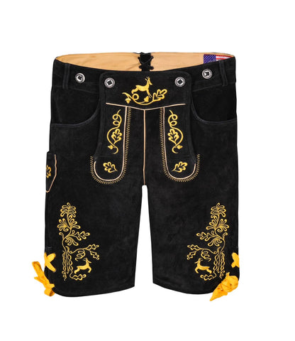 QUALITY WEARS USA Men Lederhosen - Authentic Oktoberfest Lederhosen - German Bavarian Trouser- Lederhosen Men Costume