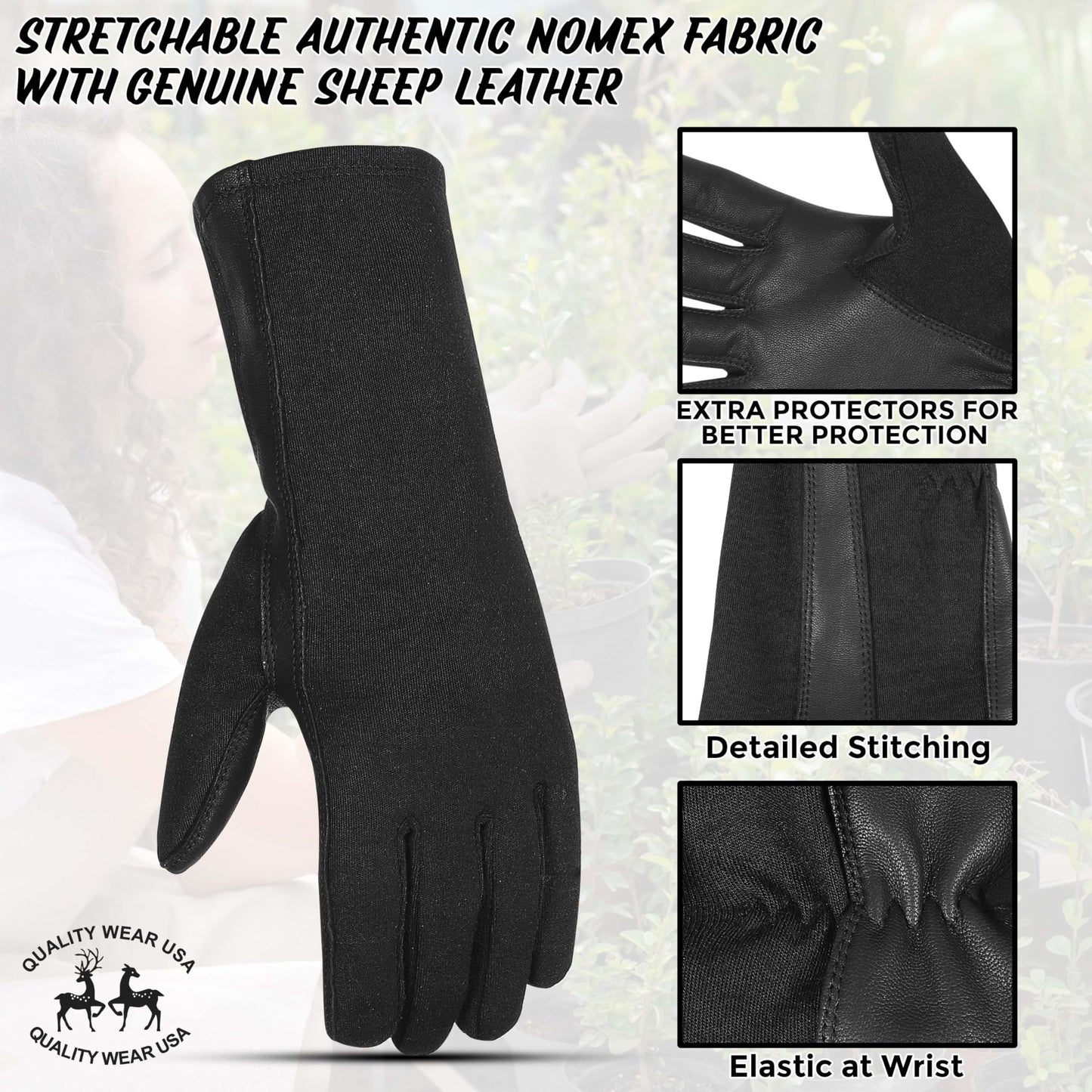 QUALITY WEARS USA Unisex Flyer Gloves (Black, Tan, Green)