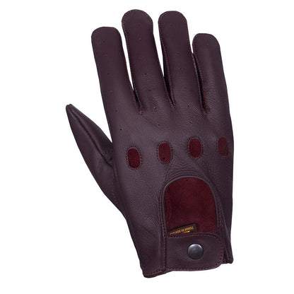 QUALITY WEARS USA Leather Driving Gloves Unlined - Motorcycle Racing Summer Gloves