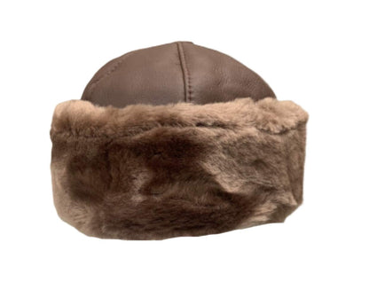 Unisex Sheepskin Beanie Hat -Russian Trapper Ushanka Aviator Winter hat