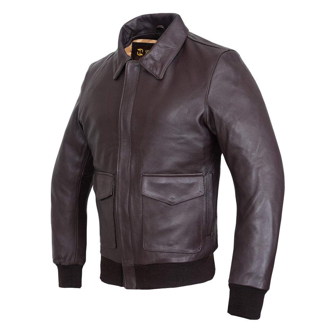 QUALITY WEARS USA Air Force A-2 Leather Flight Bomber Jacket Aviator pilot WWII Jacket (Regular & Special sizes)