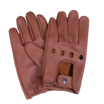 QUALITY WEARS USA Leather Unlined Driving Gloves Men - Duty Search Motorcycle Summer Gloves