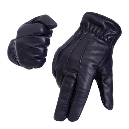 QUALITY WEARS USA LEATHER CUT RESISTANT GLOVES - PATROL DUTY SEARCH GLOVES - MEN MOTORCYCLE LEATHER GLOVES