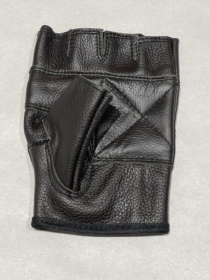 QUALITY WEARS USA Leather Fingerless Men's Motorcycle Premium Driving Gloves