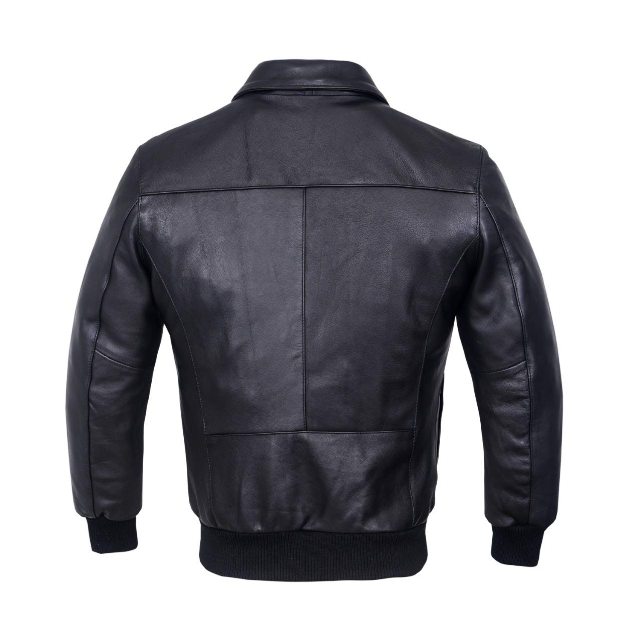 QUALITY WEARS USA Air Force A-2 Leather Flight Bomber Jacket Aviator pilot WWII Jacket (Regular & Special sizes) (BLACK, 2XL-Big)