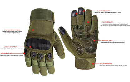 QUALITY WEARS USA Motorcycle Gloves for Men, Touchscreen Cycling Gloves for Outdoor Sports On-Road/Off-Road/Mountain Motorcycle Motorcross Motorbike Dirt Bike Bicycle Racing ATV