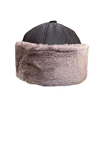 Unisex Sheepskin Beanie Hat -Russian Trapper Ushanka Aviator Winter hat