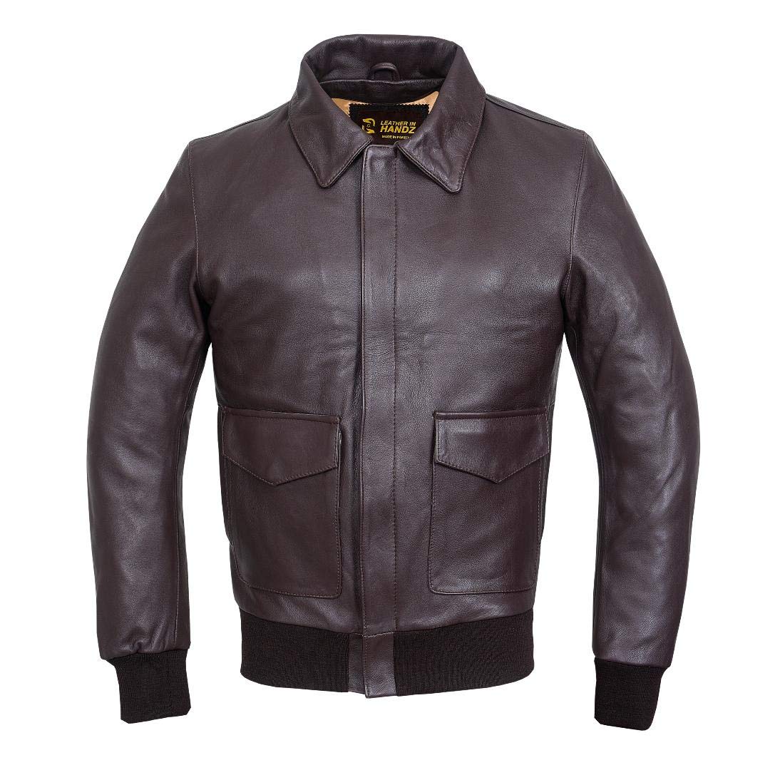 QUALITY WEARS USA Air Force A-2 Leather Flight Bomber Jacket Aviator pilot WWII Jacket (Regular & Special sizes)