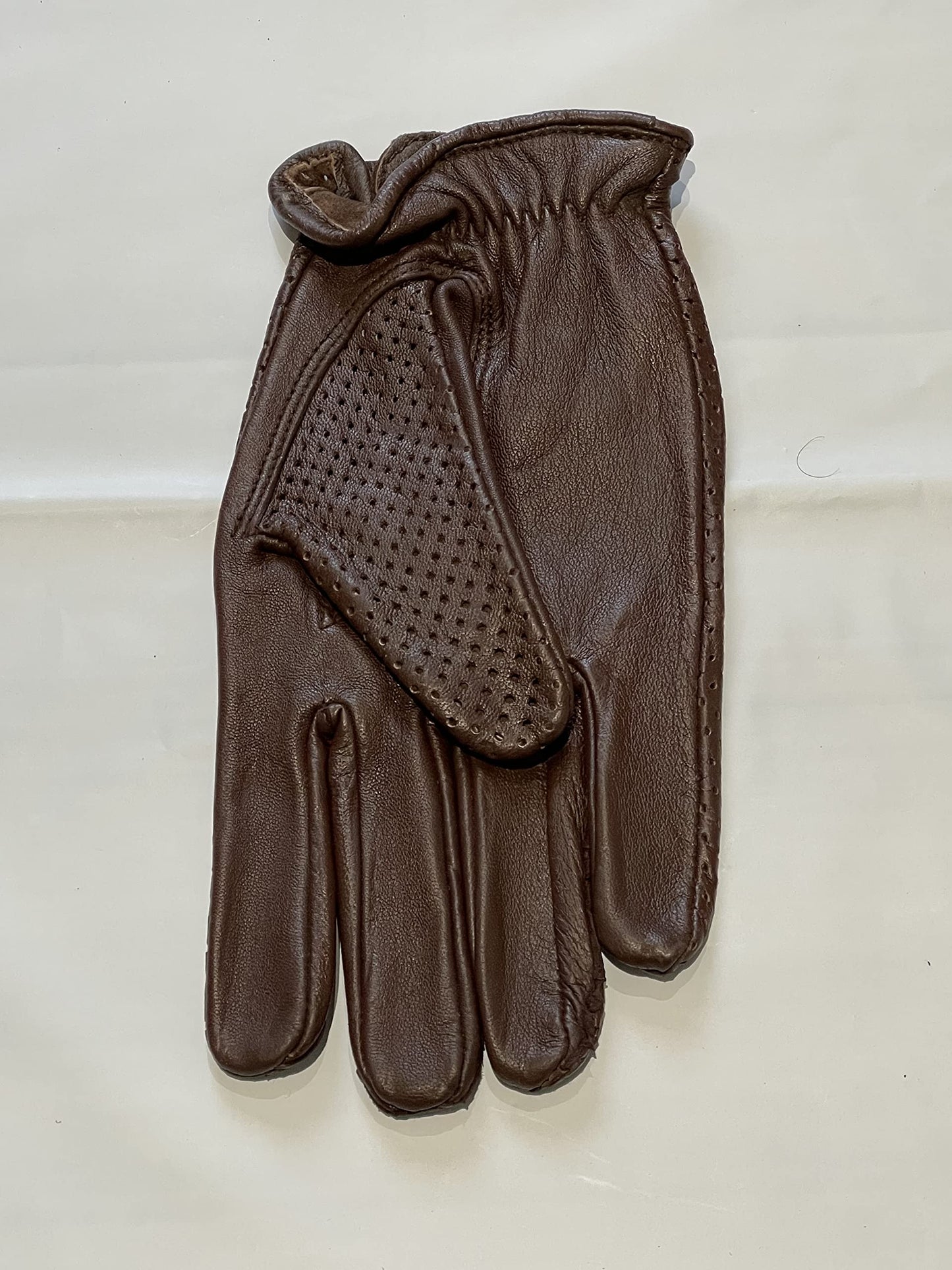 QUALITY WEARS USA Leather Unlined Driving Gloves Men - Duty Search Motorcycle Summer Gloves
