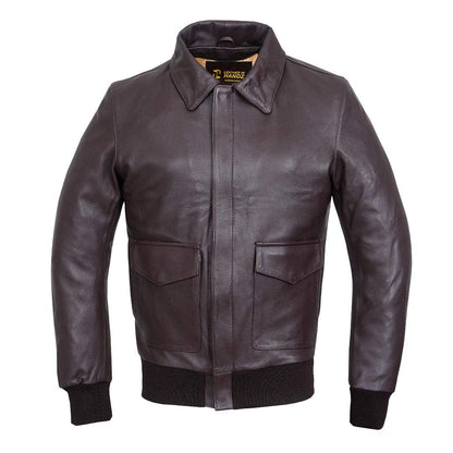 QUALITY WEARS USA Air Force A-2 Leather Flight Bomber Jacket Aviator pilot WWII Jacket (Regular & Special sizes)