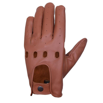 QUALITY WEARS USA Leather Driving Gloves Unlined - Motorcycle Racing Summer Gloves