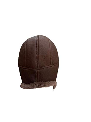 Unisex Double Face Leather Sheepskin Trapper Hat Russian Ushanka Aviator Fur hat Winter hat