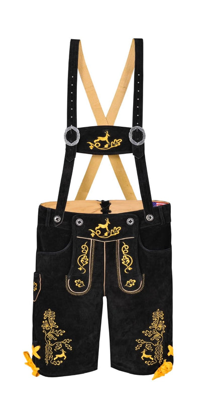 QUALITY WEARS USA Men Lederhosen - Authentic Oktoberfest Lederhosen - German Bavarian Trouser- Lederhosen Men Costume