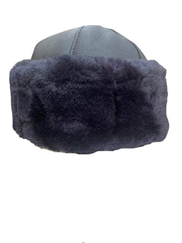 Unisex Sheepskin Beanie Hat -Russian Trapper Ushanka Aviator Winter hat