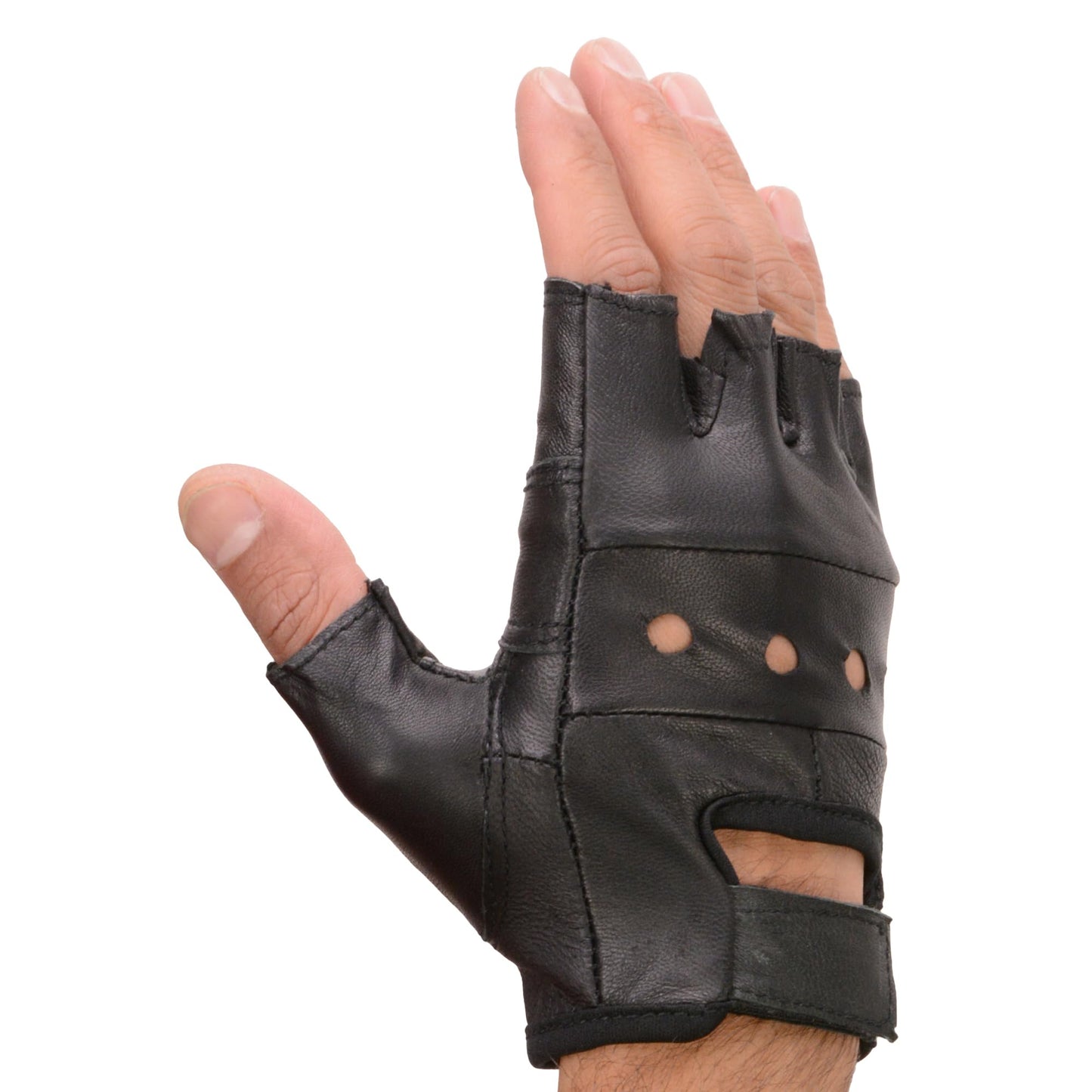 Interstate Leather Men's Basic Fingerless Gloves